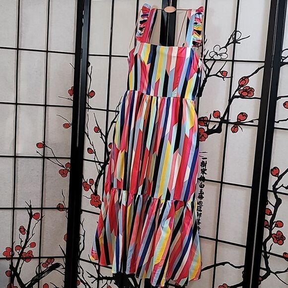 Crosby Becca by Mollie Burch Tortola Multicolor Midi Dress, - Picture 11 of 12